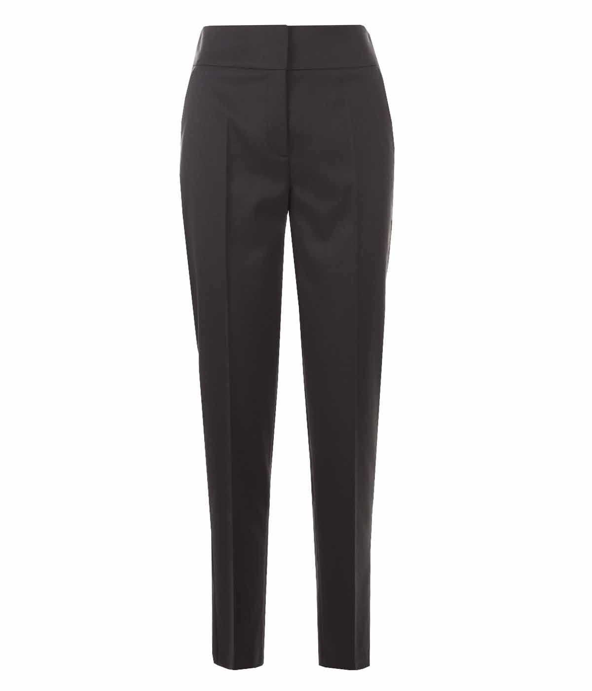 High-waisted trousers with crease 0